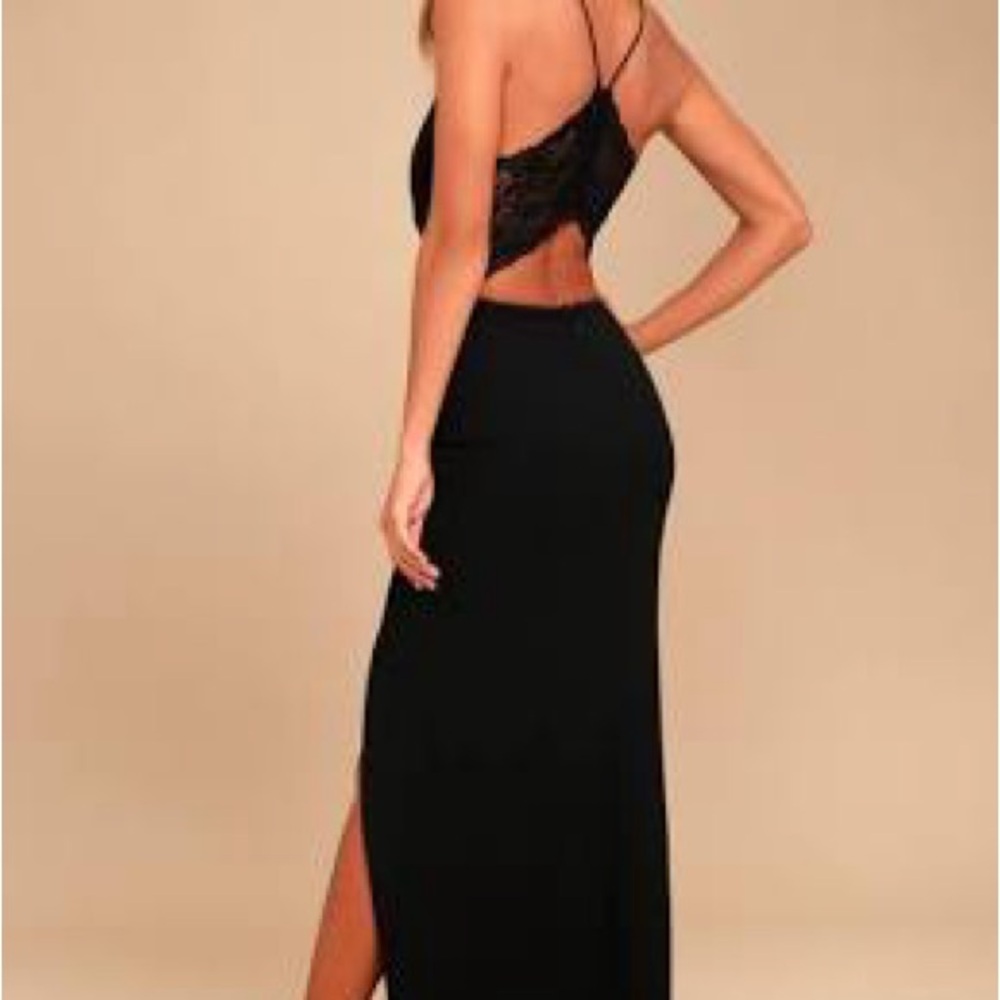 Starry Night Lulus Black Dress maxi